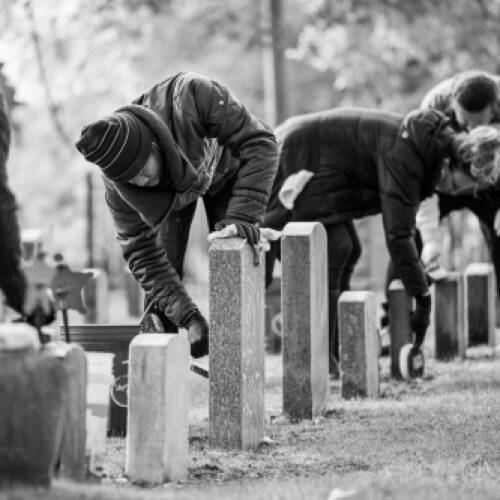 Volunteers from CECI Help Beautify Historic Cemetery